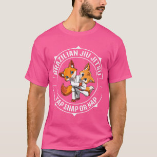 Cute Jiu Jitsu Foxes Boys Girls - Brazilian Jiu Ji T-Shirt