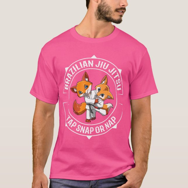 Cute Jiu Jitsu Foxes Boys Girls - Brazilian Jiu Ji T-Shirt (Front)