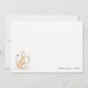 Cute Joey Mama Kangaroo Floral Wreath Baby Shower Card