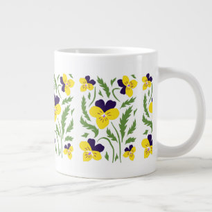 Cute Johnny Jump Ups Large Coffee Mug