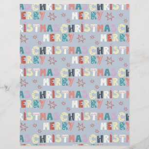 Cute Jolly Christmas Scrapbook Paper