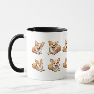 cute jolly corgi puppy dogs Mug