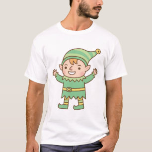 Cute Jolly Elf Doodle T-Shirt
