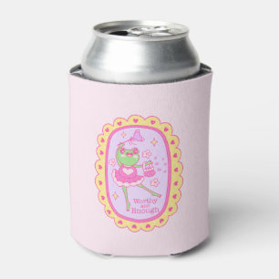 Cute Jolly Frog - Worthy and Enough Can Cooler