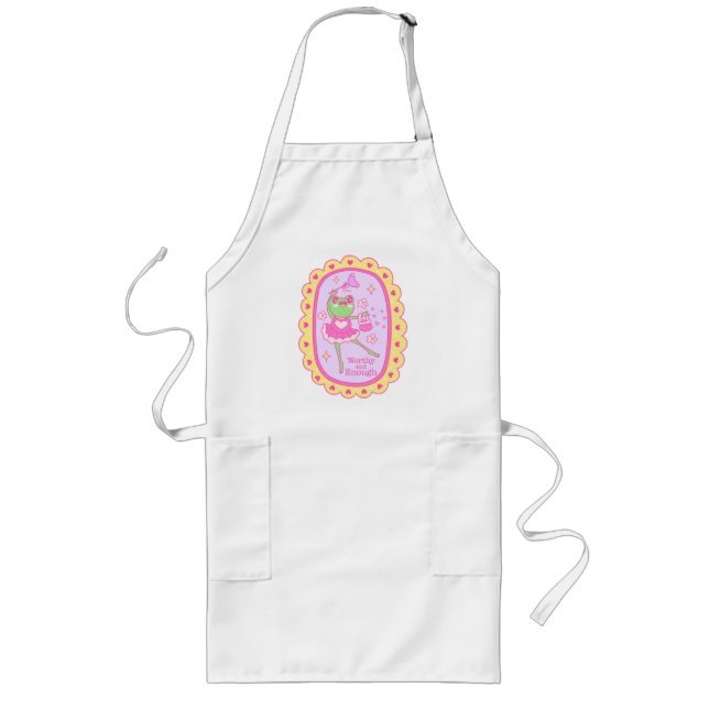 Cute Jolly Frog - Worthy and Enough Long Apron (Front)