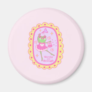 Cute Jolly Frog - Worthy and Enough Magnet