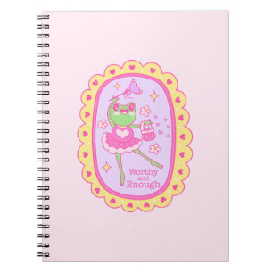 Cute Jolly Frog - Worthy and Enough Notebook