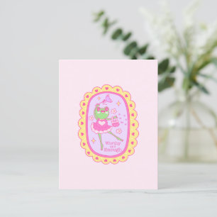 Cute Jolly Frog - Worthy and Enough Postcard