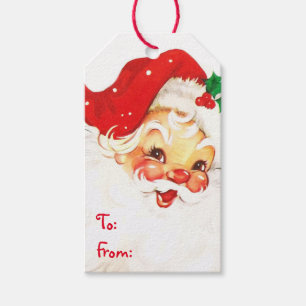Cute & Jolly Santa Claus To and From Gift Tags