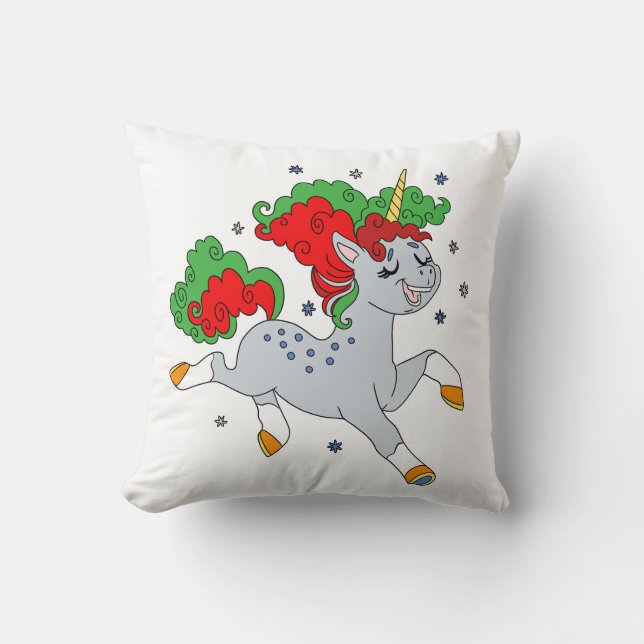 Cute jolly unicorn cushion (Front)