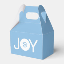 Cute Joy Christmas Blue Favour Box