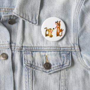 Cute Joyful Cartoon Coatimundis 6 Cm Round Badge