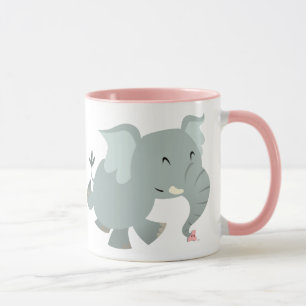 Cute Joyful Cartoon Elephant Mug