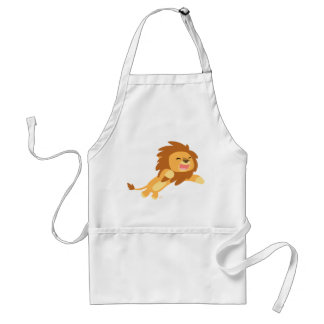 Cute Joyful Cartoon Lion Apron