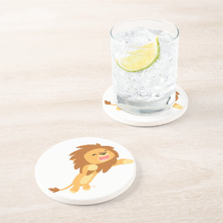 Cute Joyful Cartoon Lion Coaster