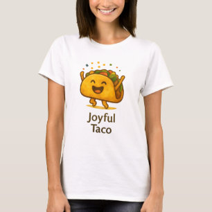 Cute Joyful Taco Women's T-Shirt  Funny Fiesta Tee