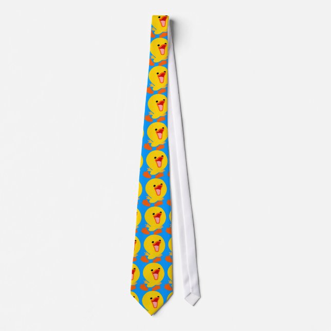 Cute Joyous Cartoon Duckling Tie (Front)