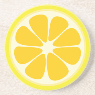 Cute Juicy Citrus Lemon Tropical Fruit Slice Coaster