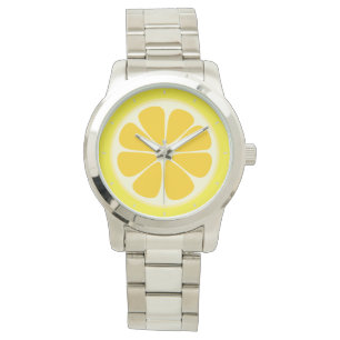 Cute Juicy Citrus Lemon Tropical Fruit Slice Watch