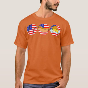 Cute July 4th Baseball Hot Dog Apple Pie Family T-Shirt