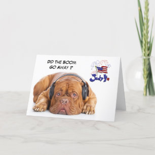 Cute July 4th dog Folded Holiday Card