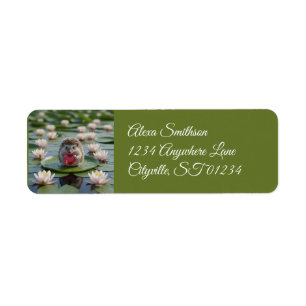 Cute July Hedgehog with Ruby Heart