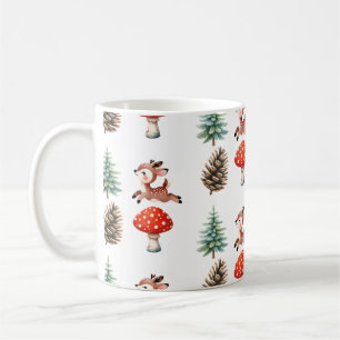 Cute Jumping Baby Reindeer Christmas Pattern Coffee Mug