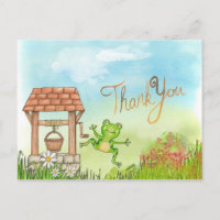 Cute jumping frog by a well Thank You