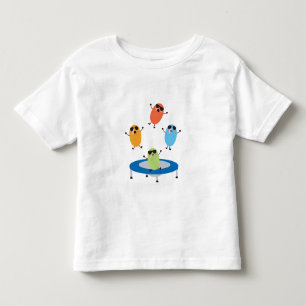 Cute Jumping Jelly Candy Beans Wearing Sunglasses Toddler T-Shirt