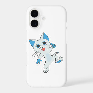 CUTE JUMPING LIGHT CYAN KITTEN WITH BLUE EYES,EARS
