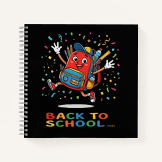 Cute Jumping School Backpack Back To School Design Notebook