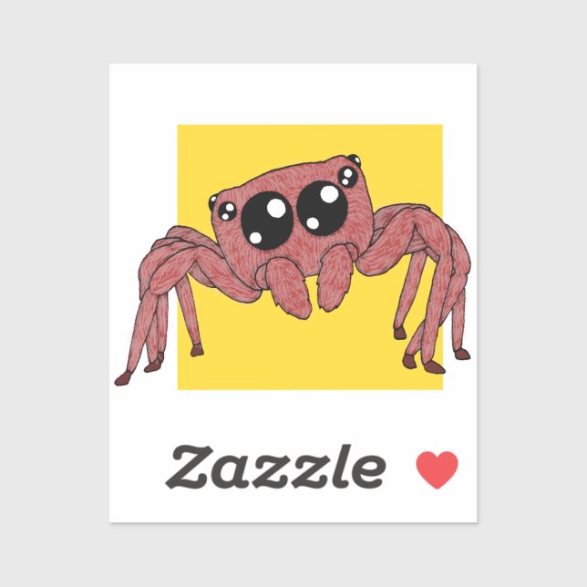 Cute Jumping Spider Sticker (Sheet)
