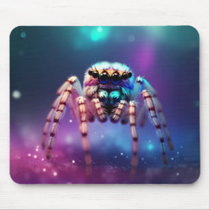 Cute Jumping Spider Vibrant Colours Mouse Mat