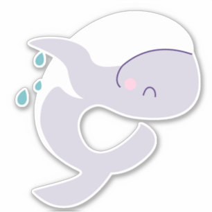 Cute jumping whale graphic