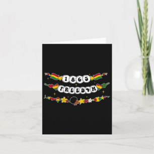 Cute Juneteenth 1865 Freedom Day Bracelet Afro Wom Card