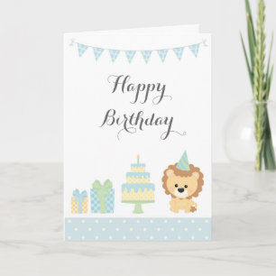 Cute Jungle Animal Happy Birthday Card