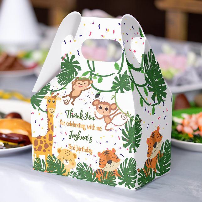 Cute jungle animal party safari birthday favour box (Cute jungle animal party safari birthday favor box)
