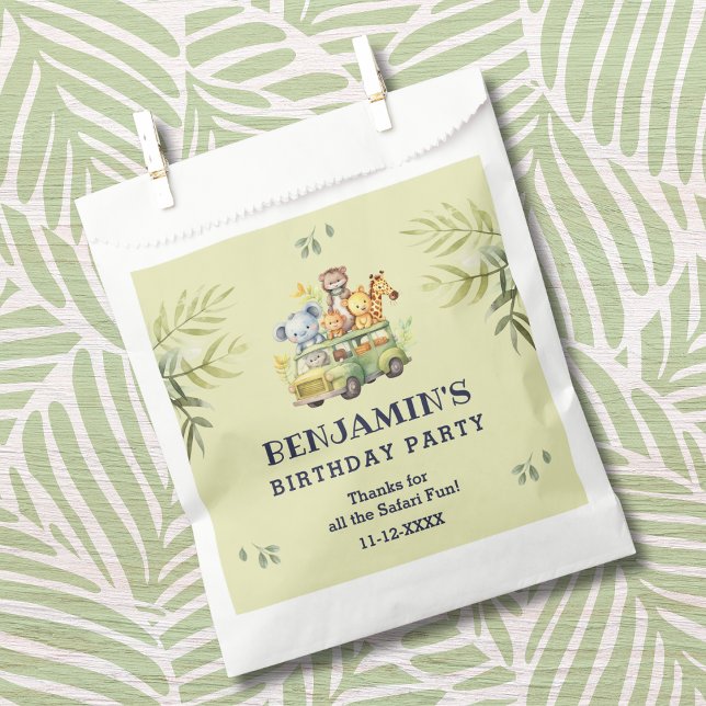  Cute Jungle Animal Safari Birthday Thank You Favour Bags (Creator Uploaded)
