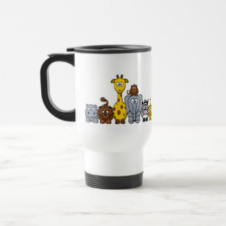 CUTE JUNGLE ANIMALS ADD YOUR TEXT TRAVEL MUG