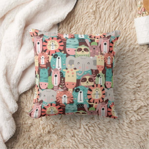 Cute Jungle Animals Cushion