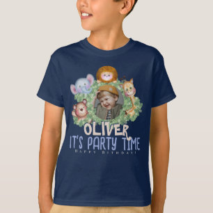 Cute jungle animals photo frame T-Shirt