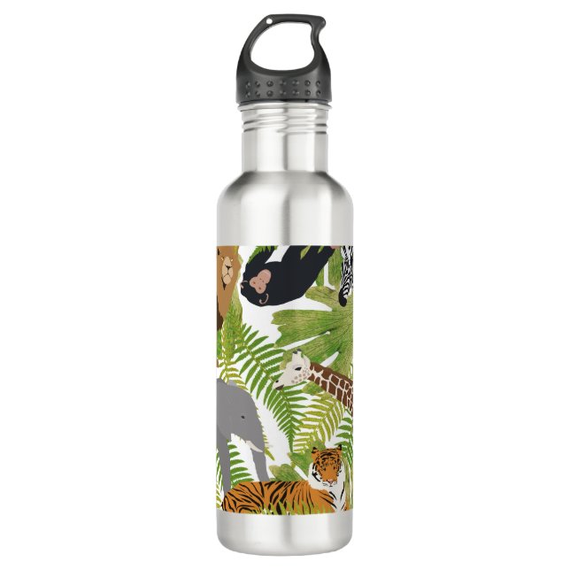Cute Jungle Animals Safari Boy | Girl 710 Ml Water Bottle (Front)