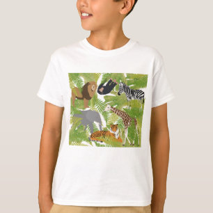 Cute Jungle Animals Safari Boy Girl T-Shirt