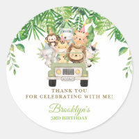 Cute Jungle Animals Safari Car Birthday Favour 