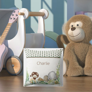 Cute Jungle Animals Tropical Custom Cushion