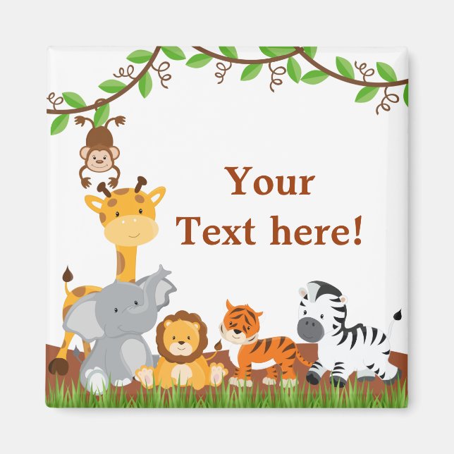 Cute Jungle Baby Animals  Magnet (Front)