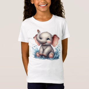 Cute jungle elephant lovers girls T-Shirt