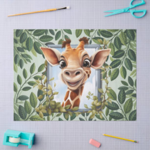 Cute Jungle Giraffe kids unisex Tissue Paper