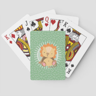 Cute Jungle Lion - Funny Zoo Animals Playing Cards