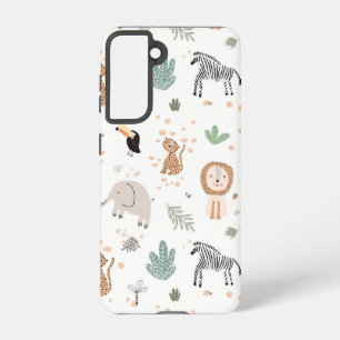 Cute Jungle Rainforest Animals Pattern Samsung Galaxy Case
